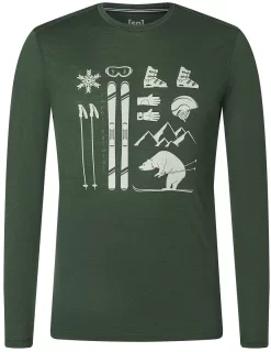 SupernaturalMen's Skiing Bear LS